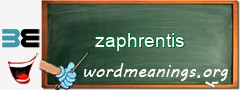 WordMeaning blackboard for zaphrentis